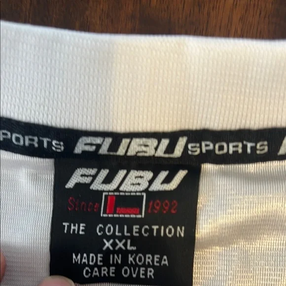 FUBU White Jersey Shirt Casual Style - Picture 2 of 4